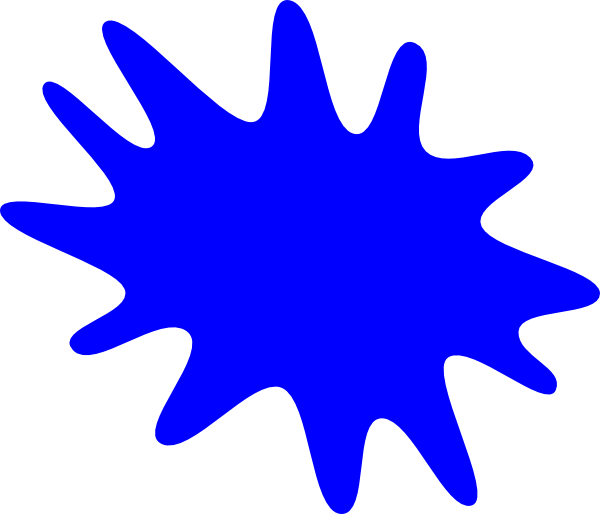 Painted blue ink spot free image download
