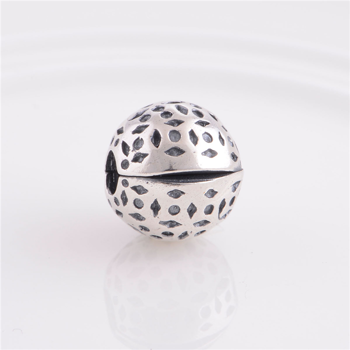 Star 925 Sterling Silver Lock Clip Stopper Charm Beads Diy Jewelry free