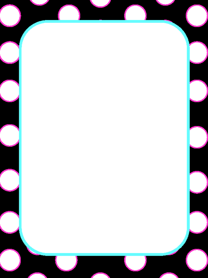 Bright Polka Dot page Border free image download
