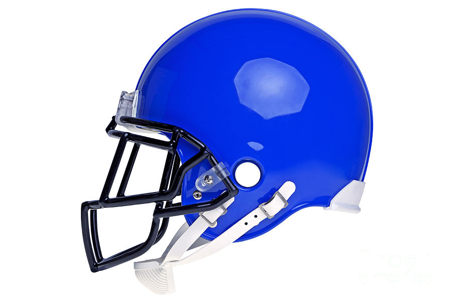 Blue American Football Helmet free image download