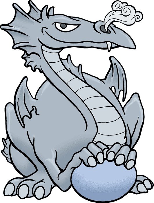 Bronze Dragon With Worthy Knight free image download