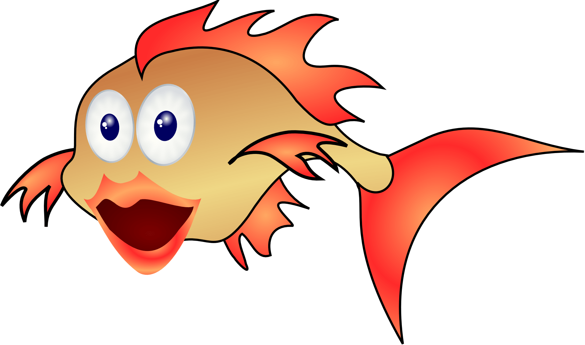 Goldfish cartoon drawing free image download