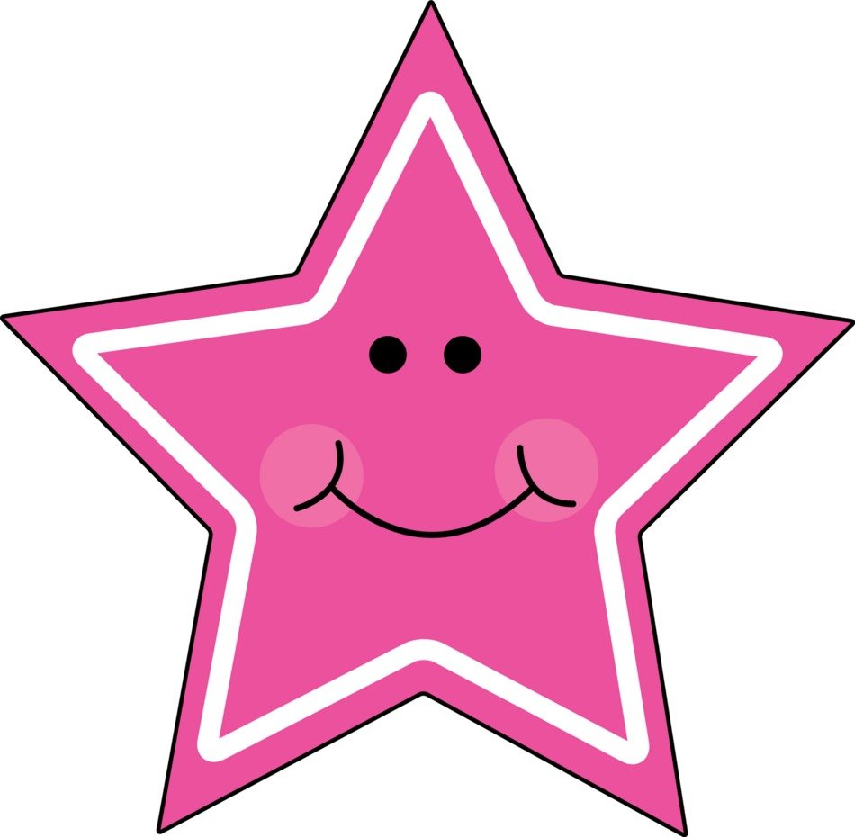 Animated pink star free image download