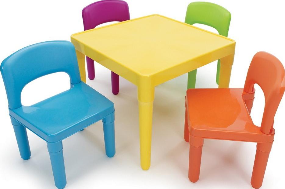 Photo of multicolored children's chairs and a table free image download