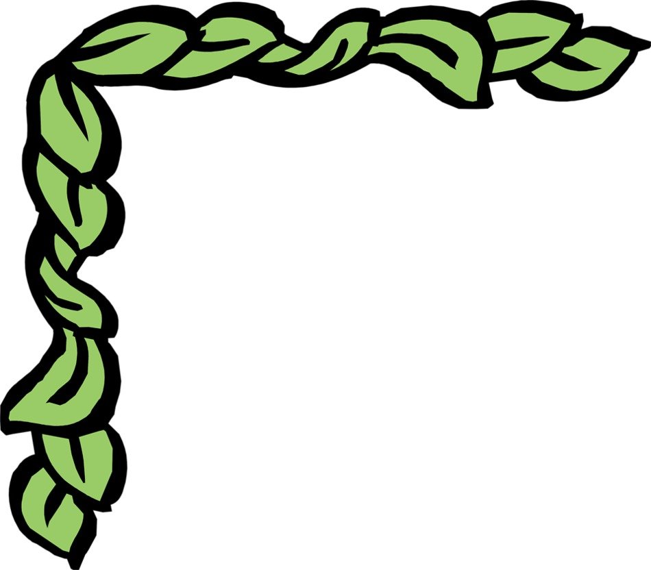 Green vine border clipart free image download
