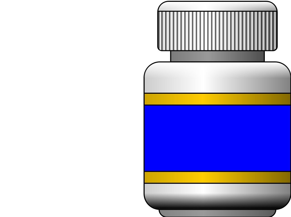 Plastic Pill Bottle drawing free image download