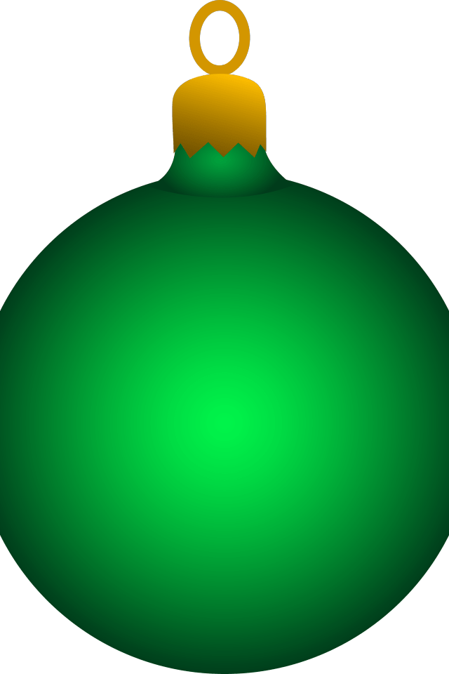 Green Christmas tree baubles free image download