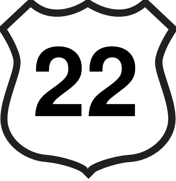 Route 22 Sign At Vector Online Royalty free image download