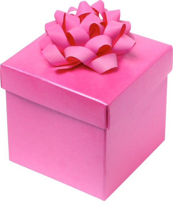 Pink gift box with bow free image download