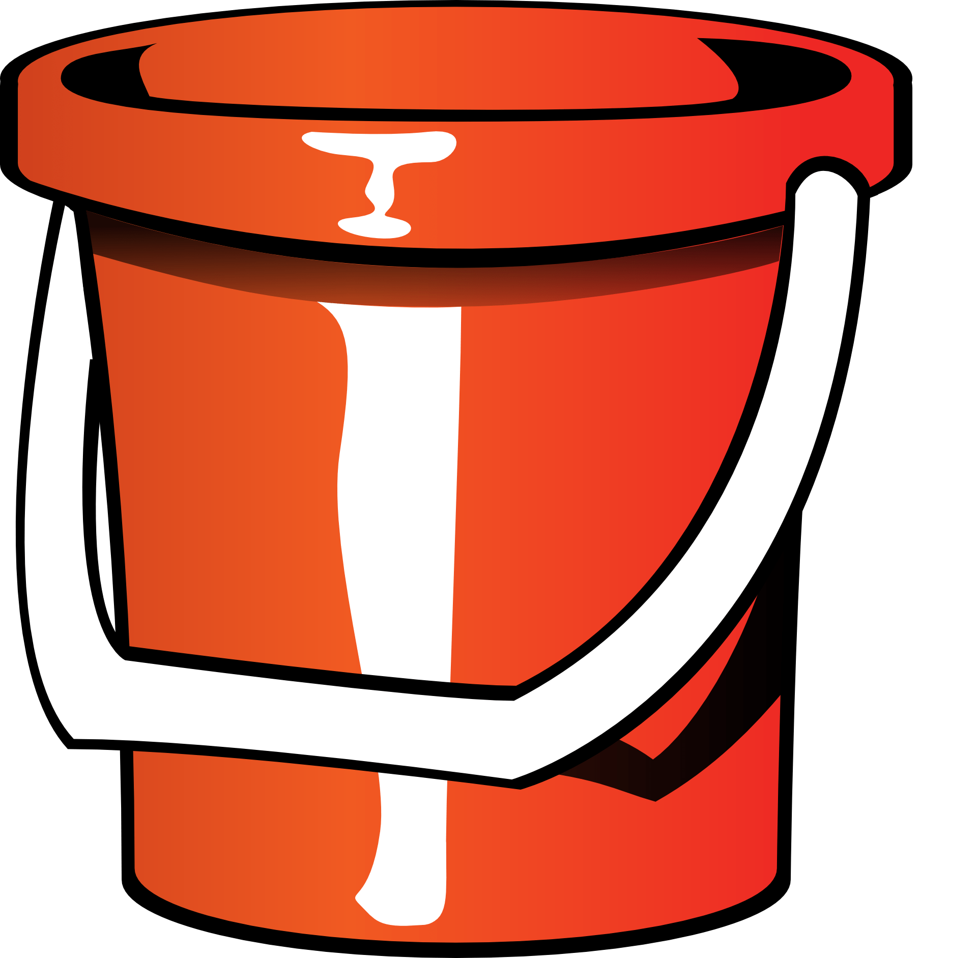 Red bucket vector drawing free image download