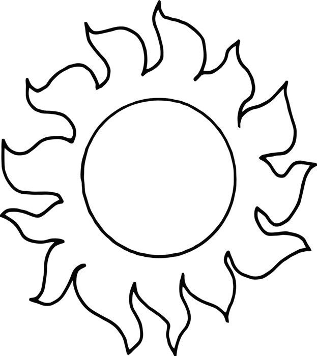 Painted white sun silhouette free image download