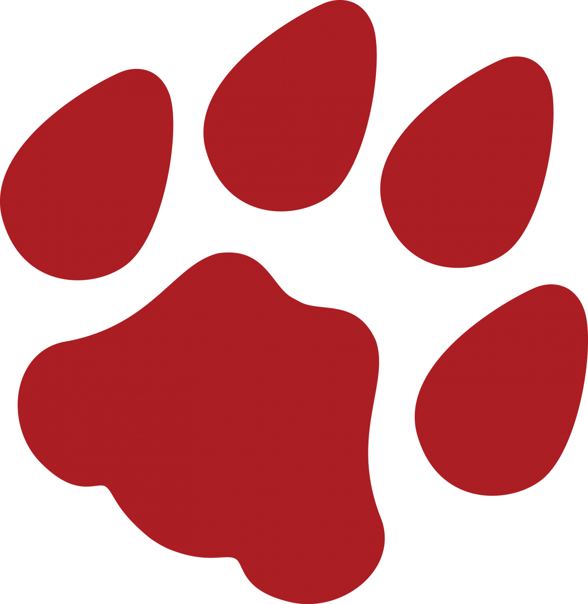 Red tiger footprint as picture for clipart free image download