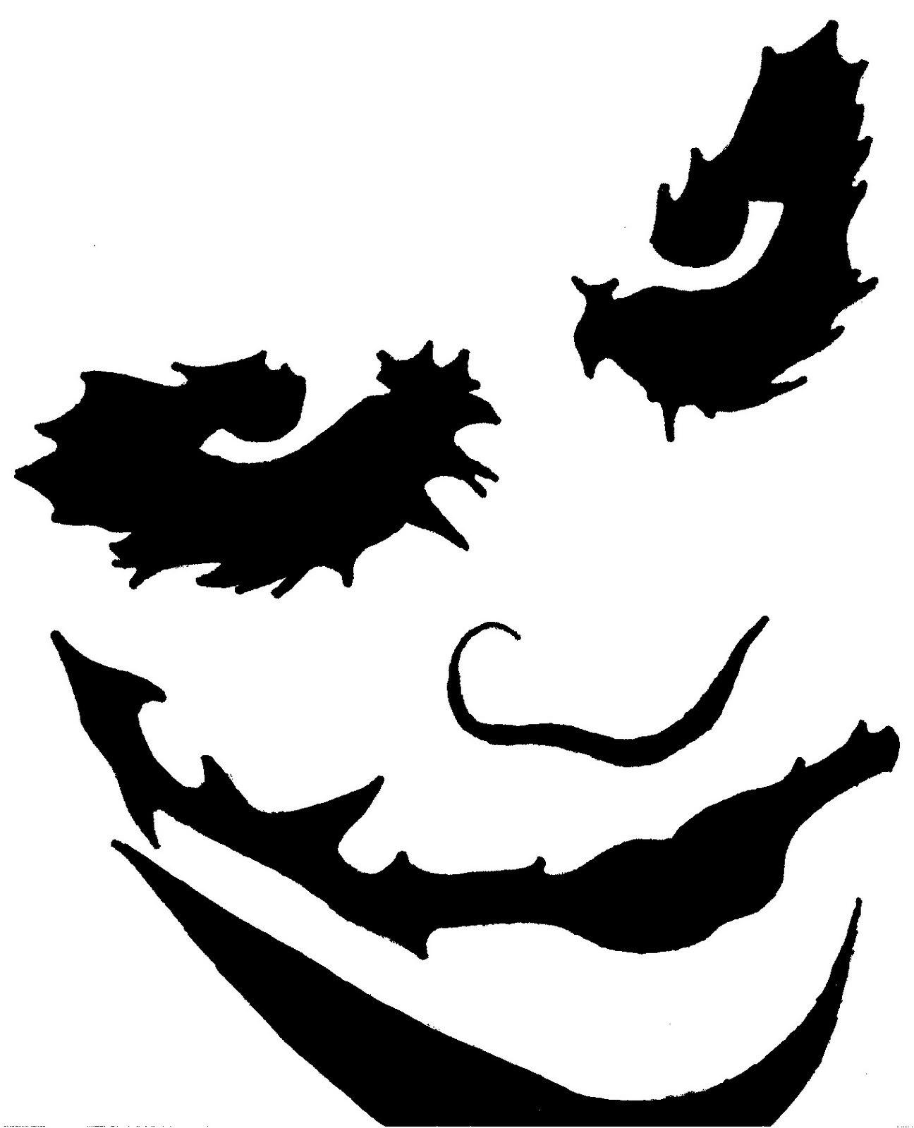 Black joker face on a white background free image download