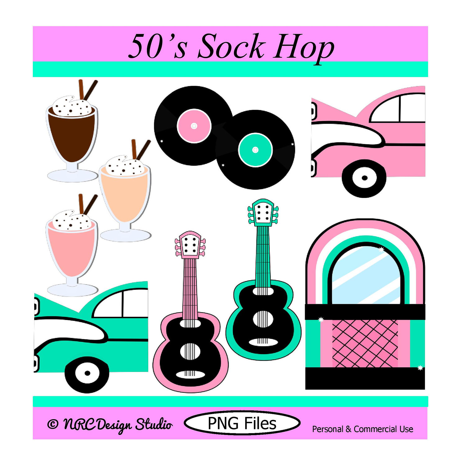 50'S Sock Hop drawing free image download