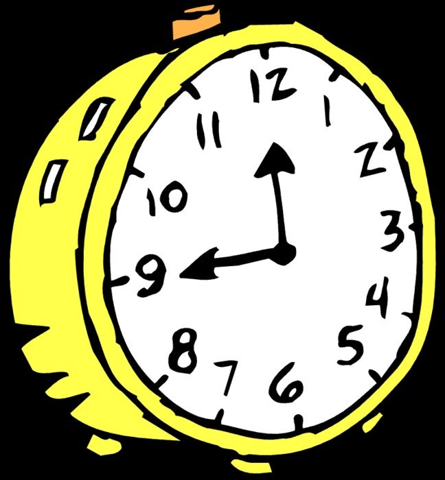 Cartoon vintage alarm clock free image download