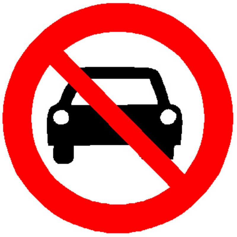 Clip art of the no car sign free image download
