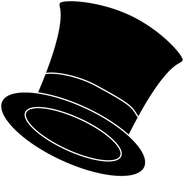 Black top Hat drawing free image download