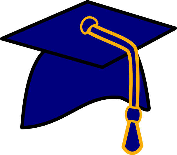 Blue Graduation Cap And Gown Vector free image download