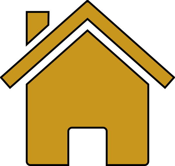 Gold house clipart free image download