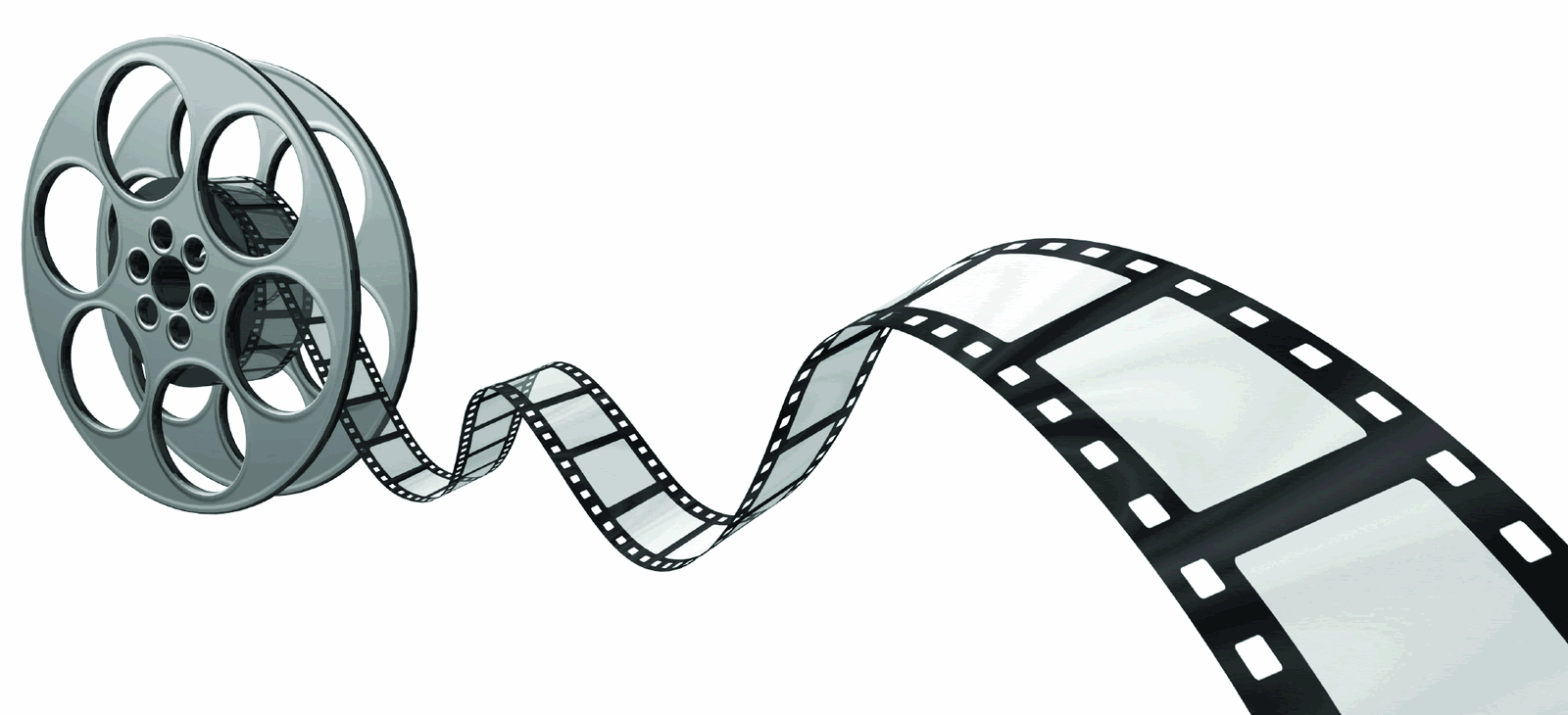 Drawn motion picture film on a white background free image download