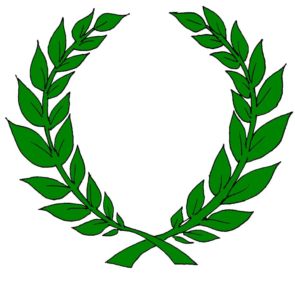 Green Laurel Wreath, drawing free image download