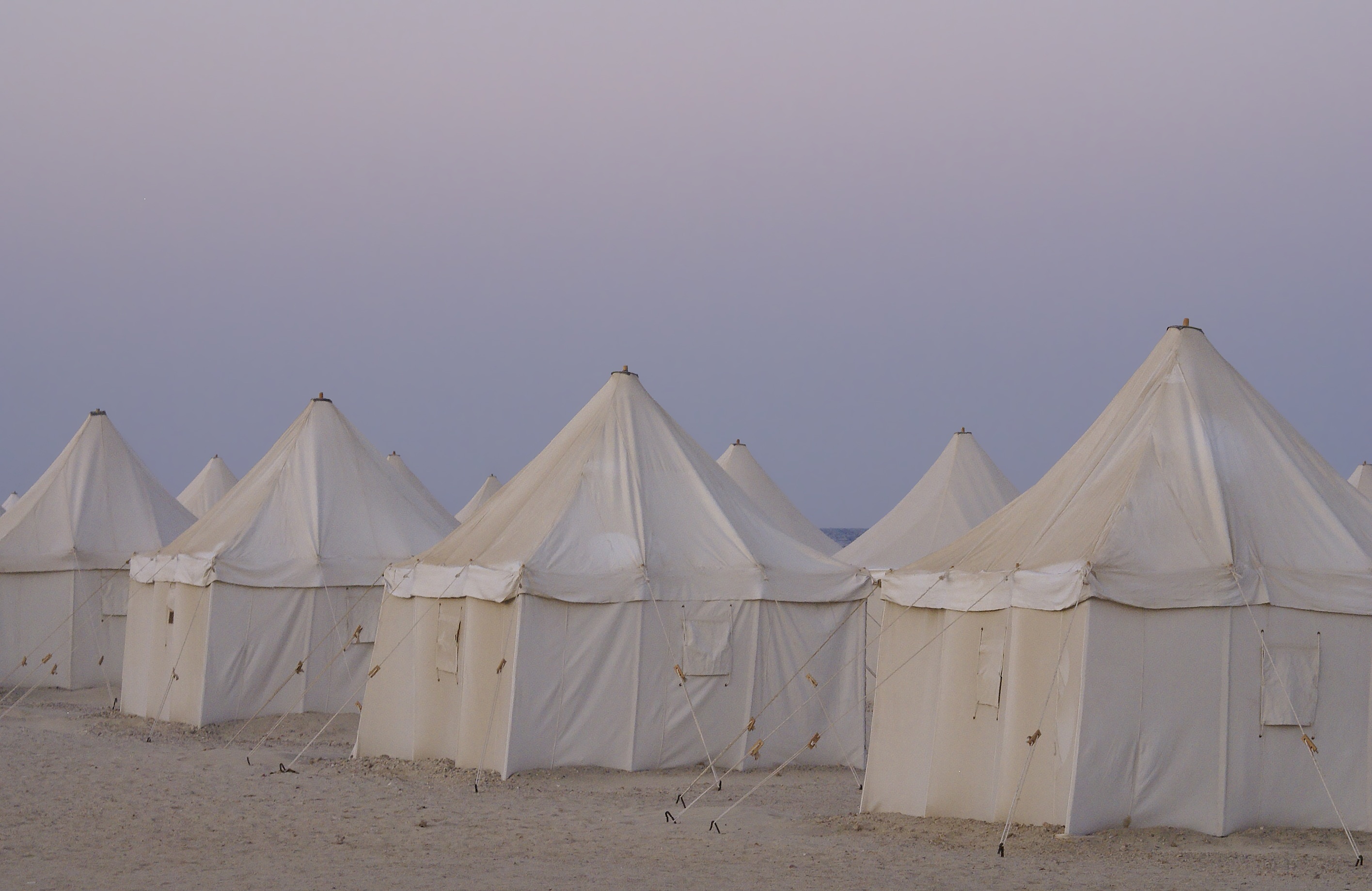 Tents in Egypt at dusk free image download