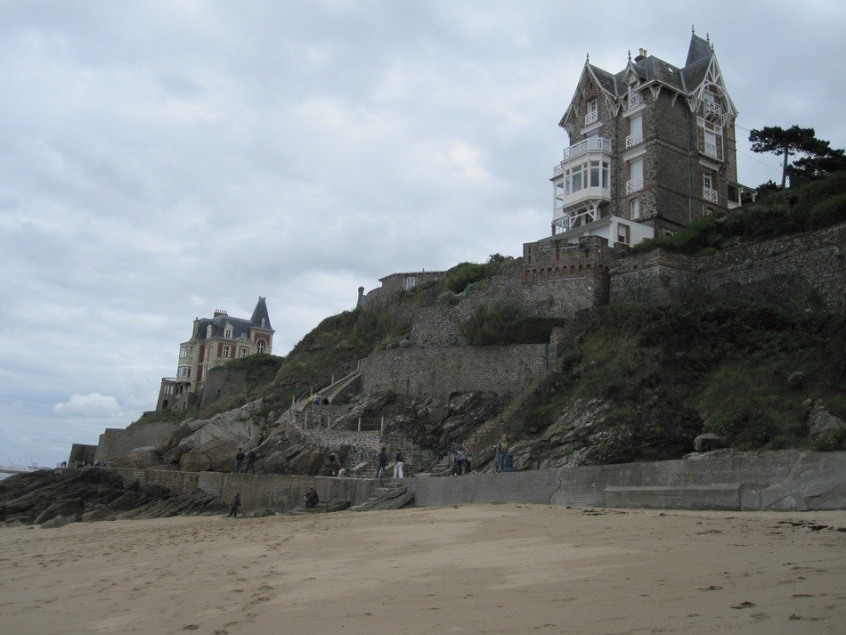 Castle on a cliff on the coast in normandy free image download