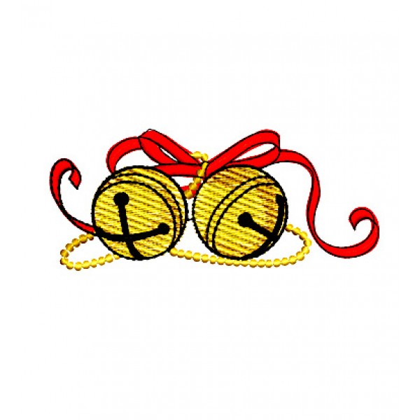 Christmas Sleigh Bells Embroidery Design free image download