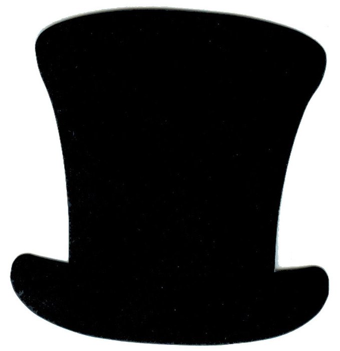 Vintage black Top Hat, drawing free image download