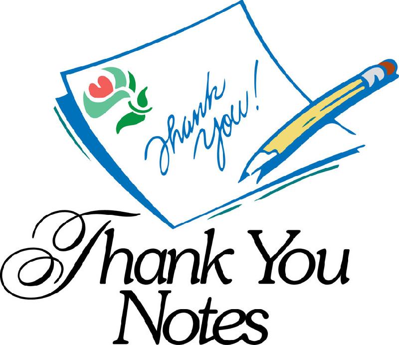 Clip art of thank you notes free image download
