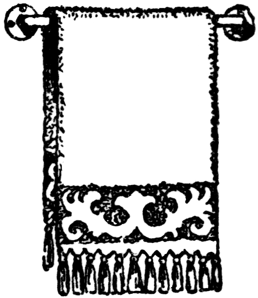 Drawing of bath Towel free image download