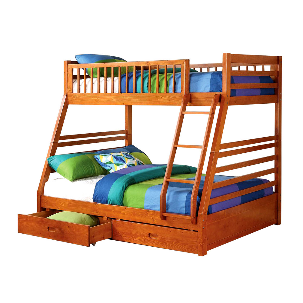 Wooden Bunk Bed at white background free image download