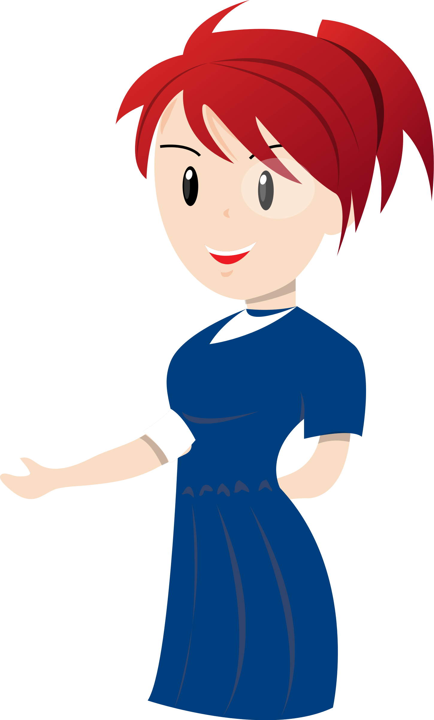 Clip art of woman with red hair free image download