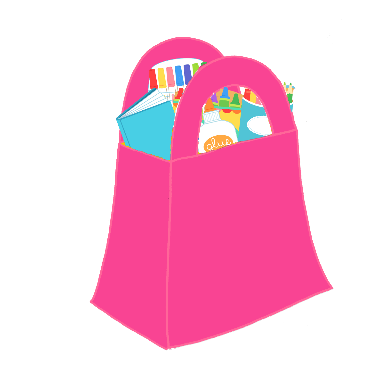 Pink Shopping Bag drawing free image download