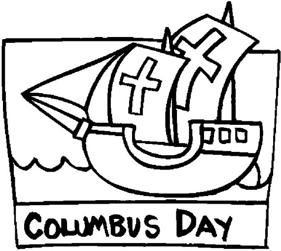 Columbus Day Ships Coloring Pages Family Holiday free image download