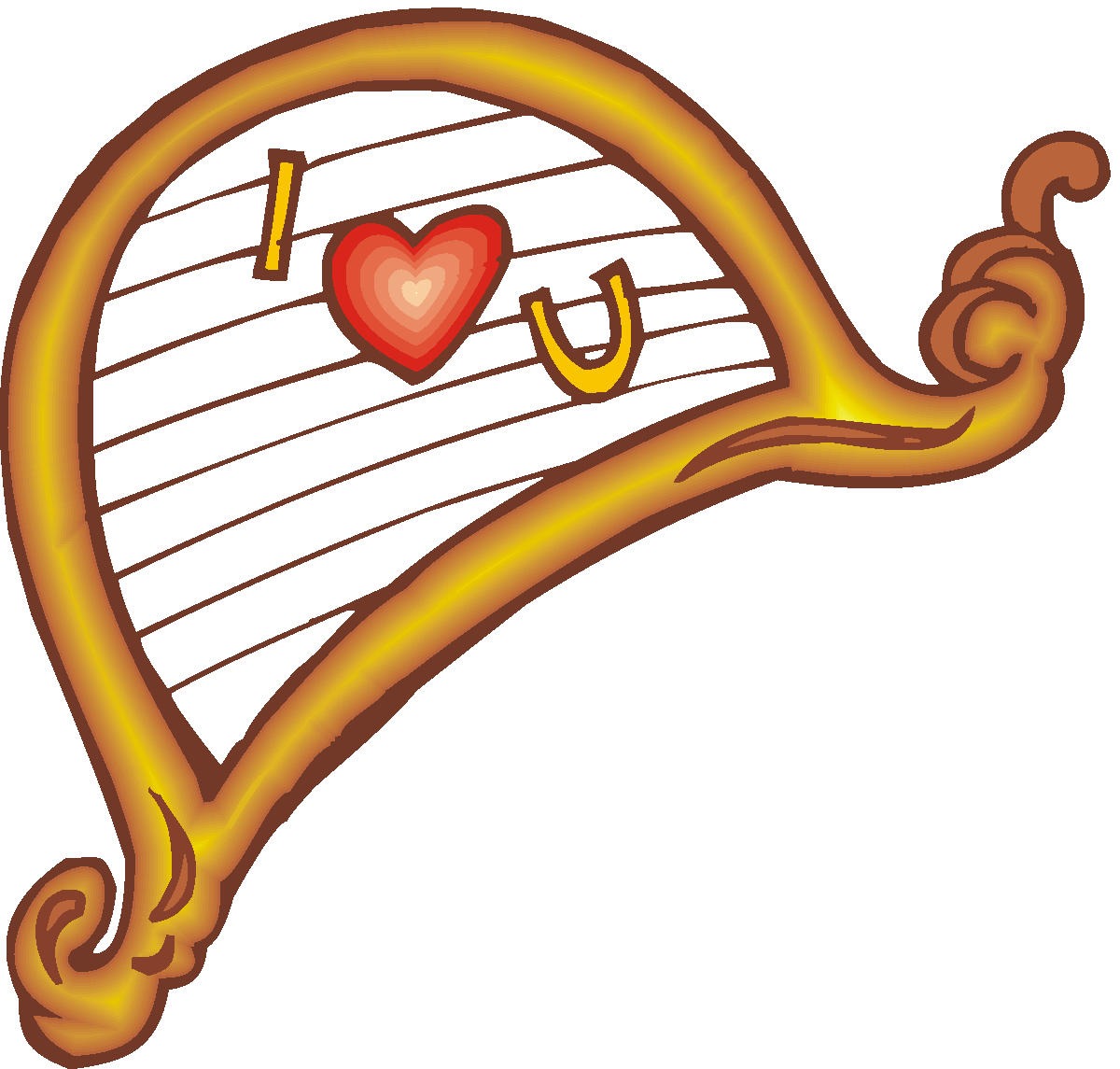 Isolated harp on the white background free image download