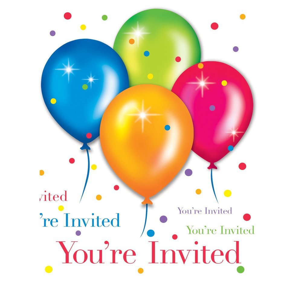 Birthday invitation clipart free image download