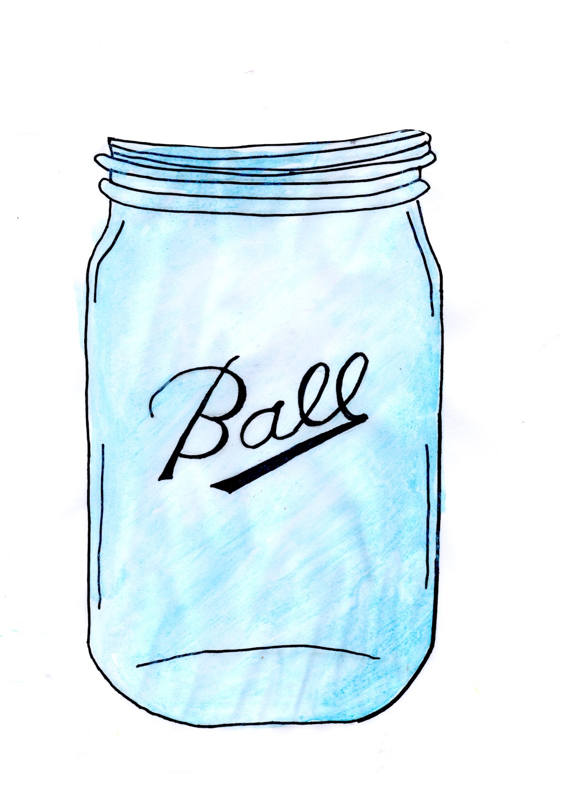 Ball Mason Jar drawing free image download