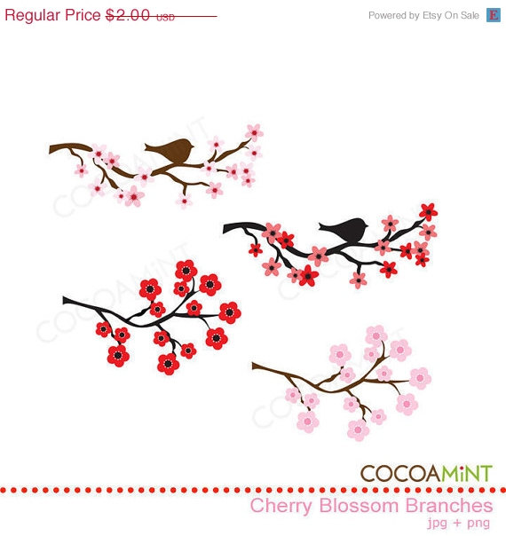 Cherry Blossom Branches By Cocoamint On Etsy N2 free image download