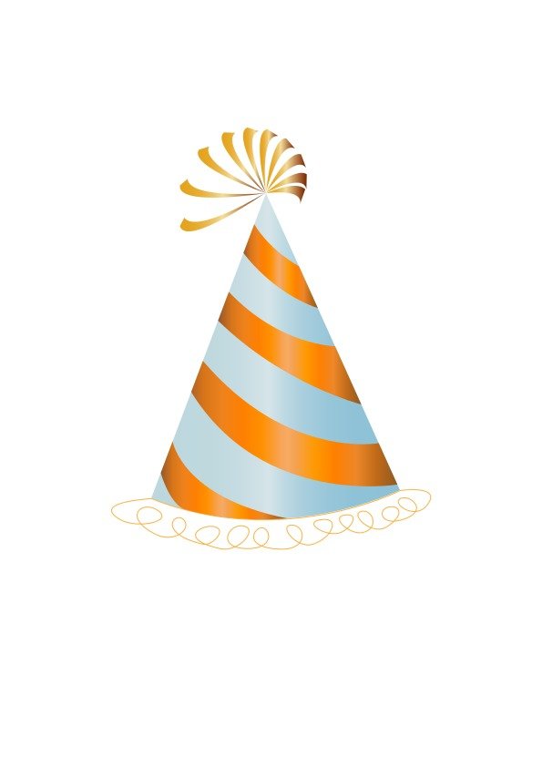 Yellow white party hat free image download