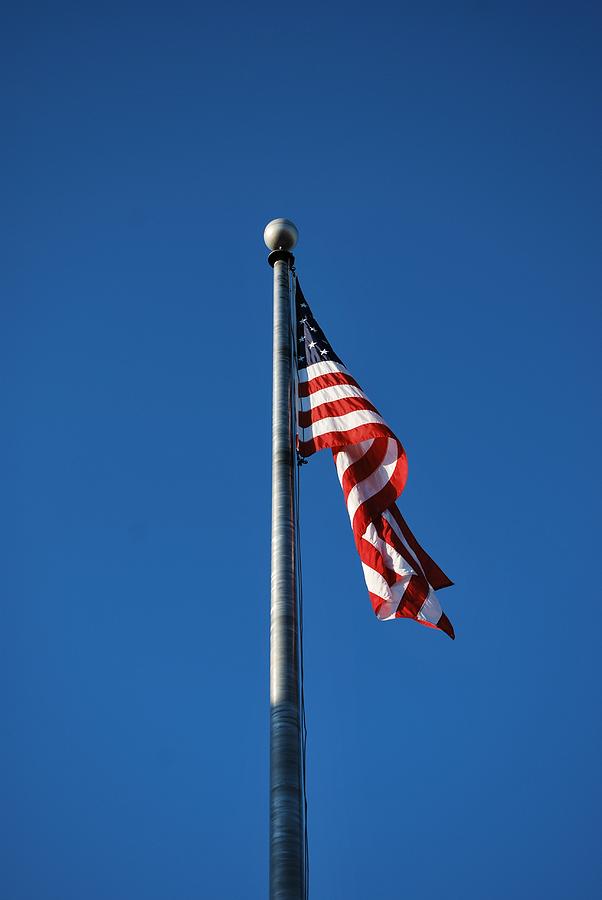 American Flag Pole drawing free image