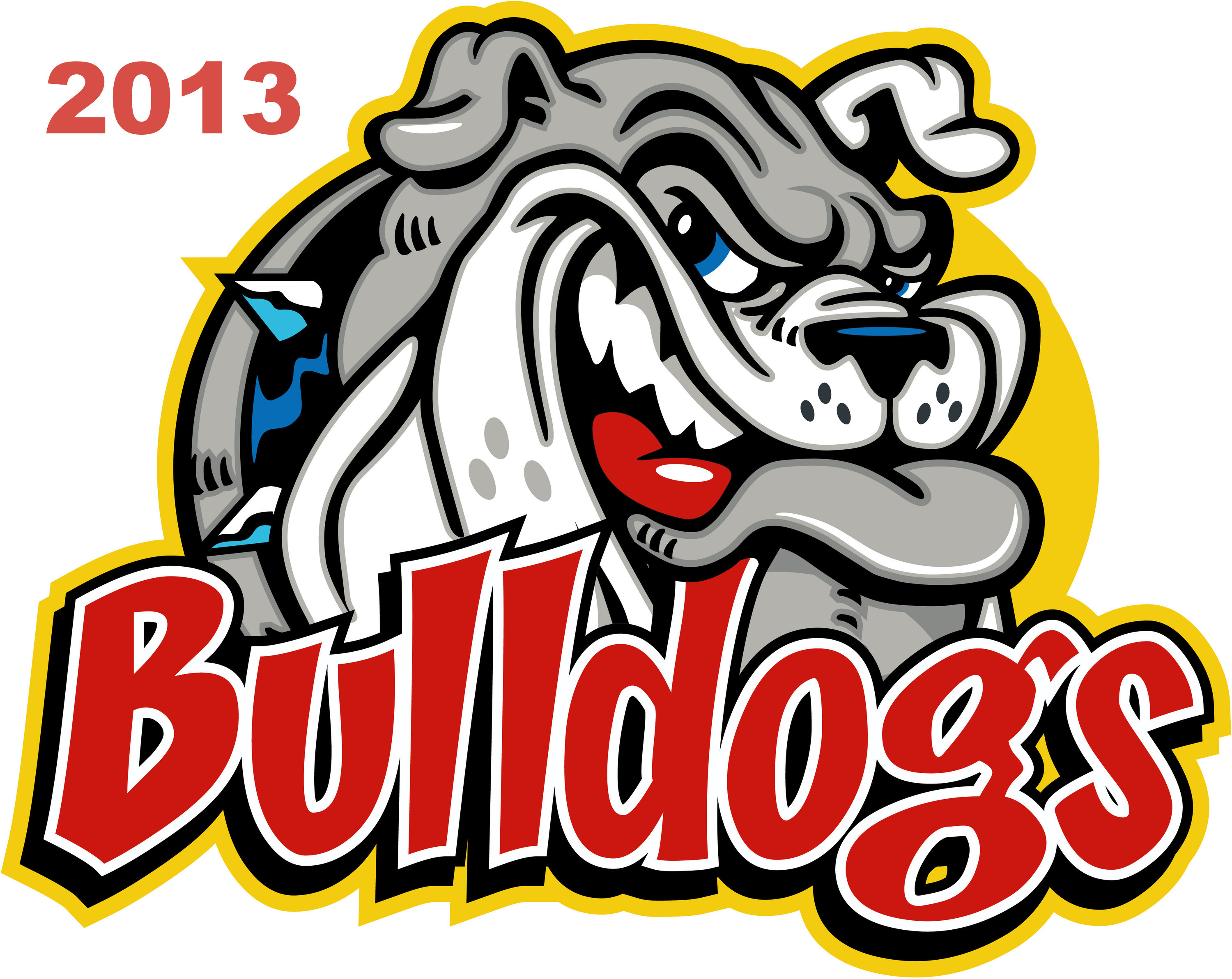 Clip art of Bulldog Football Logo free image download