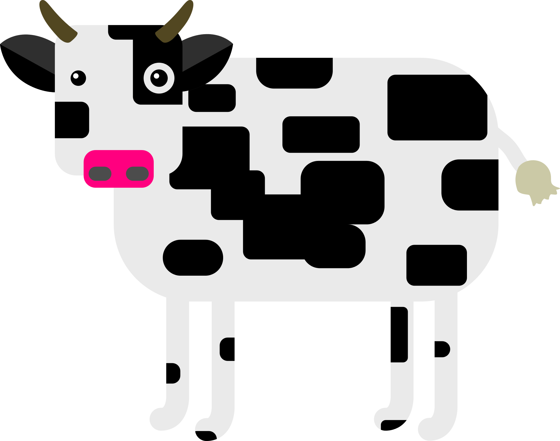 Square spotted cow free image download