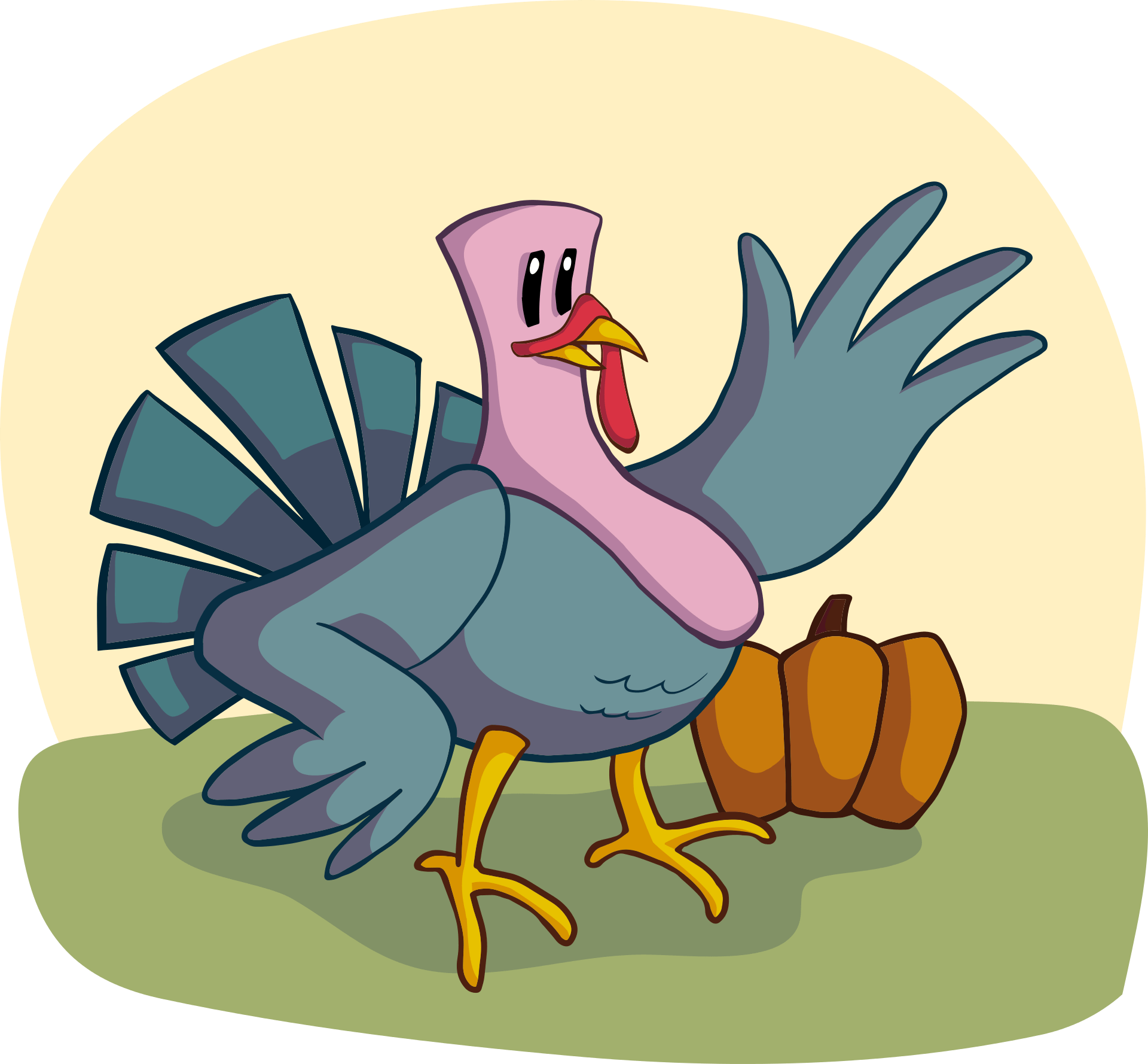 Funny drawing of a turkey free image download