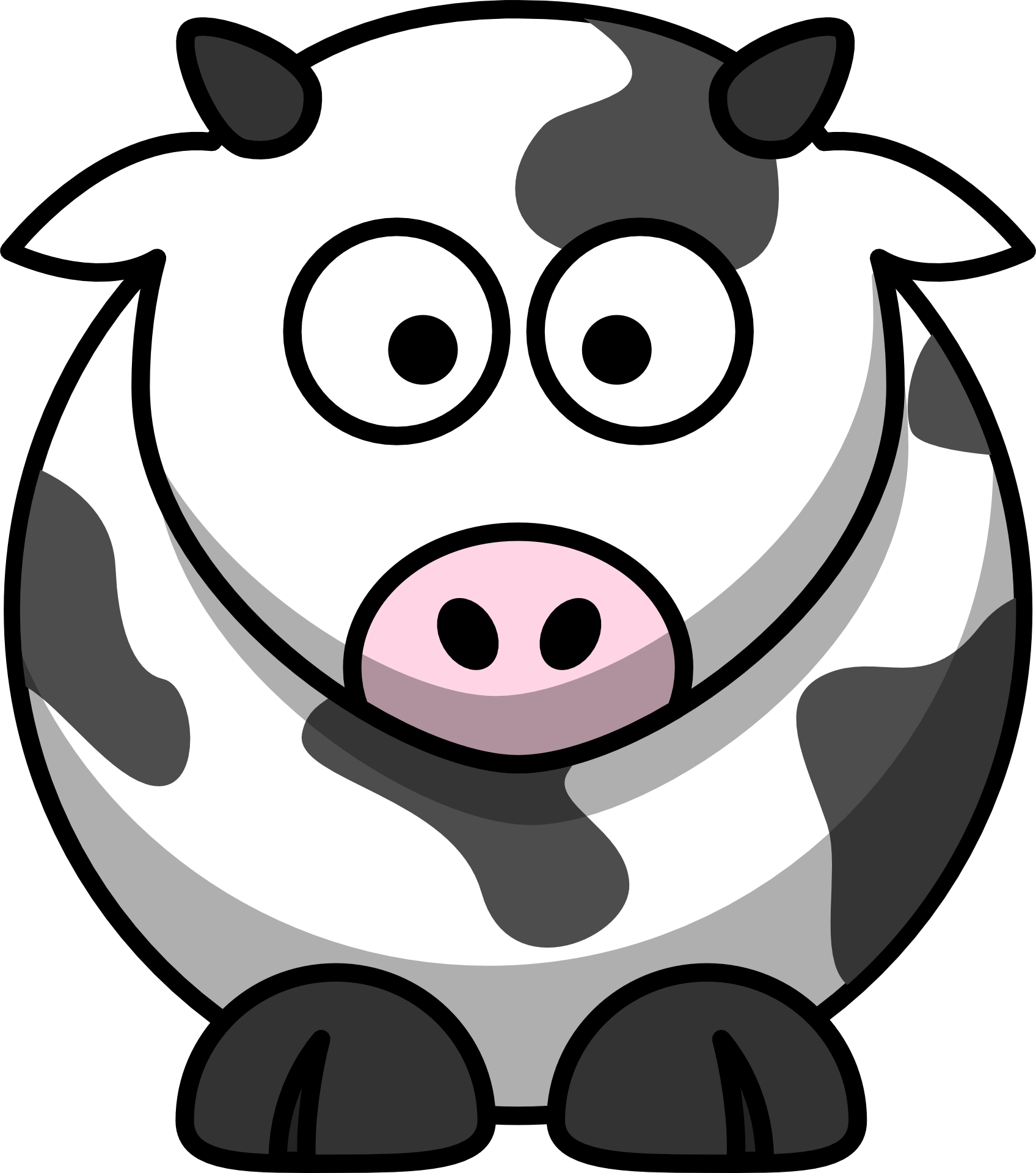 Graphic image of a spotted cow free image download