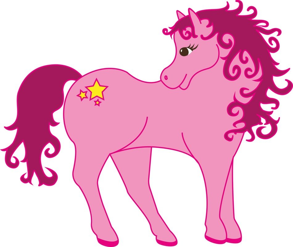 Clipart of the pink pony free image download