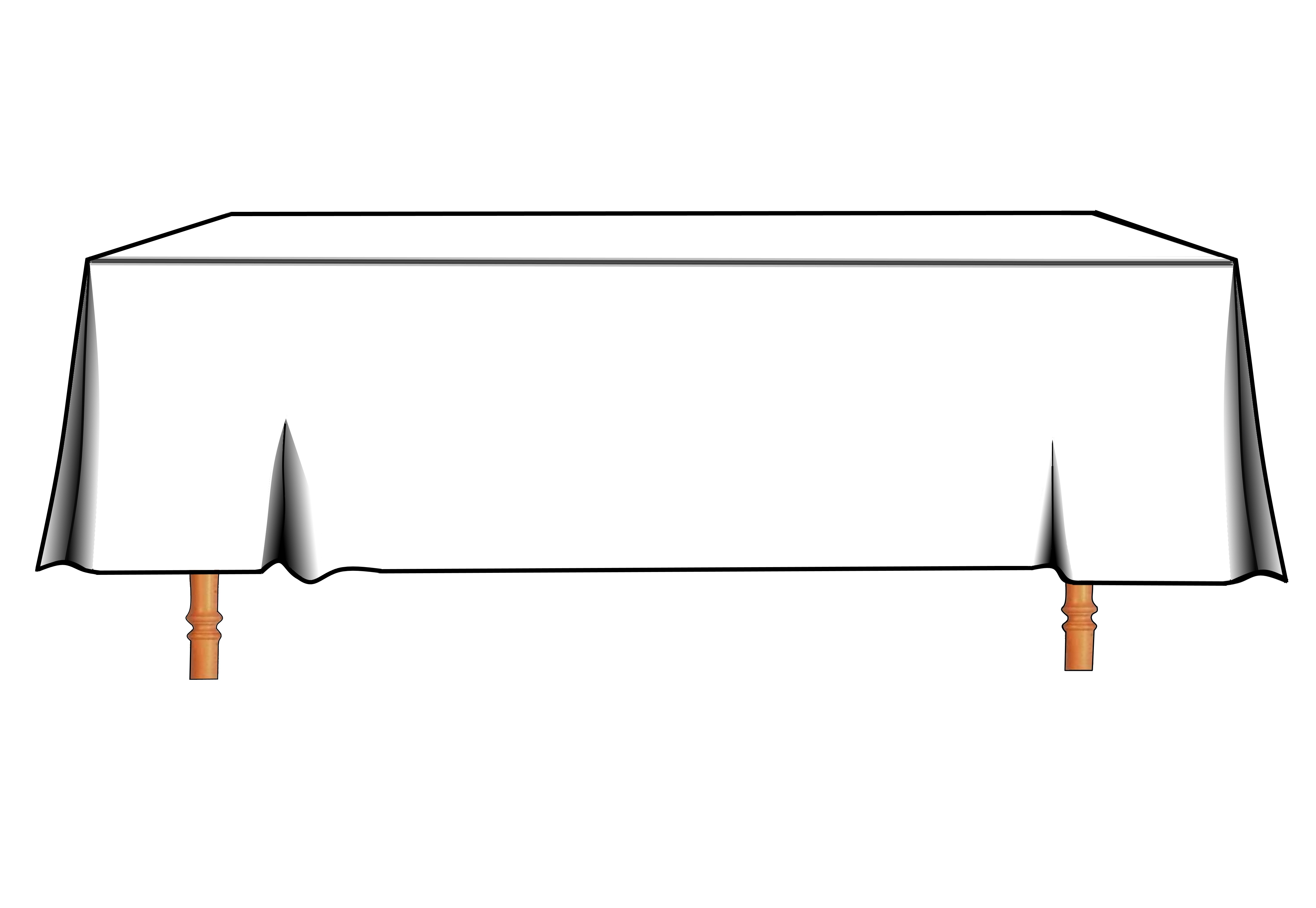 Painted table with a white tablecloth free image download