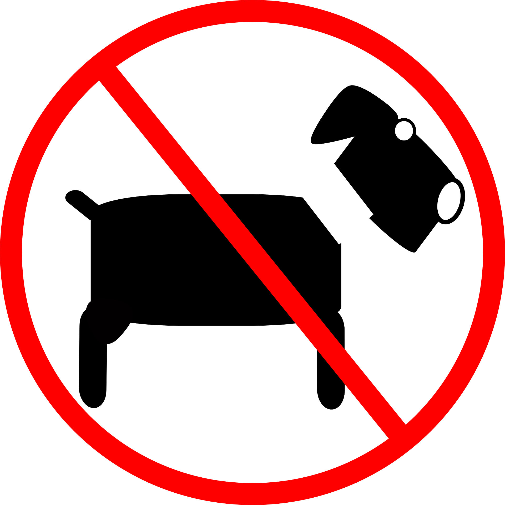 Dogs Banned, Prohibition sign free image download