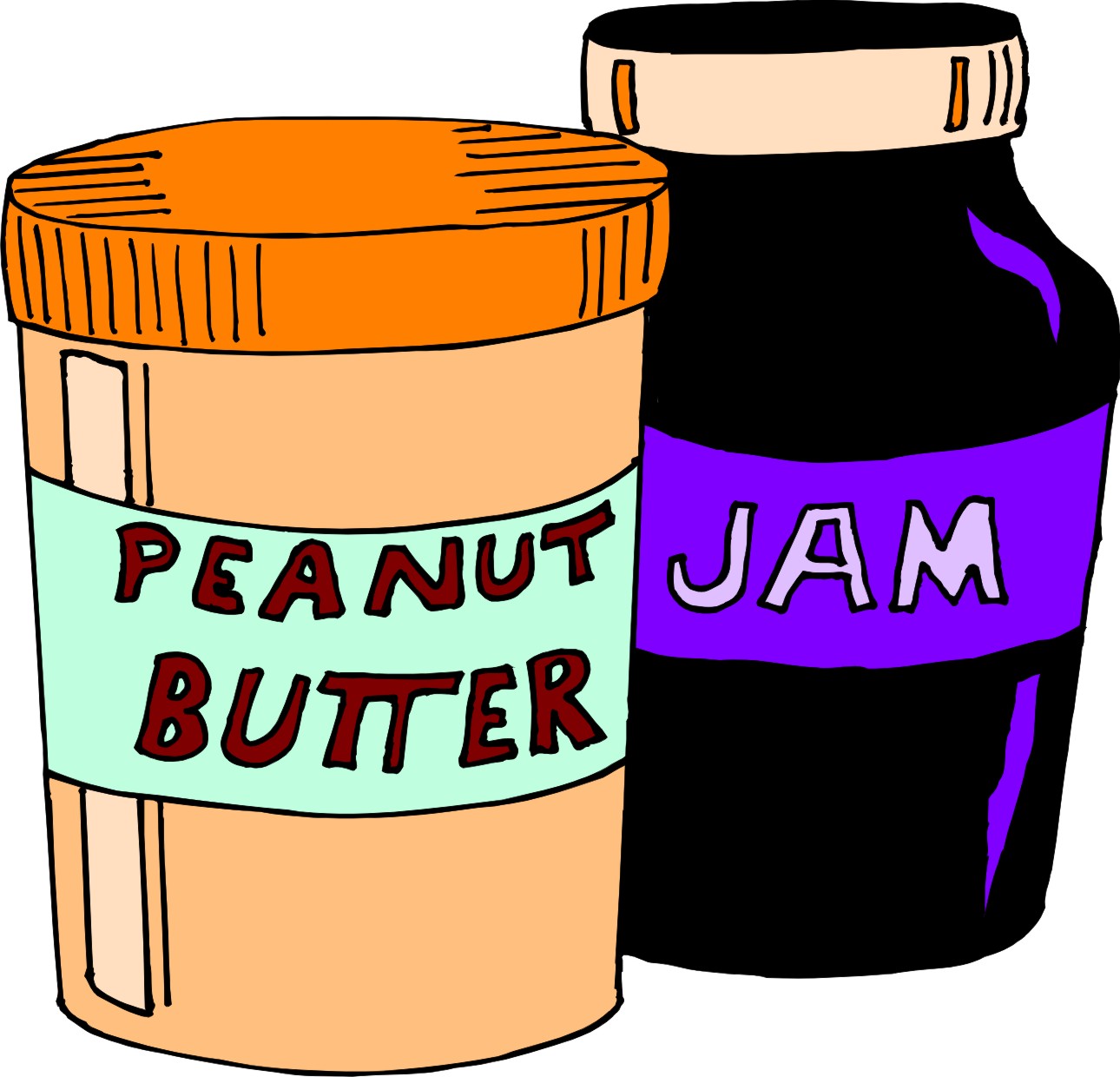 Peanut Butter and jam drawing free image download