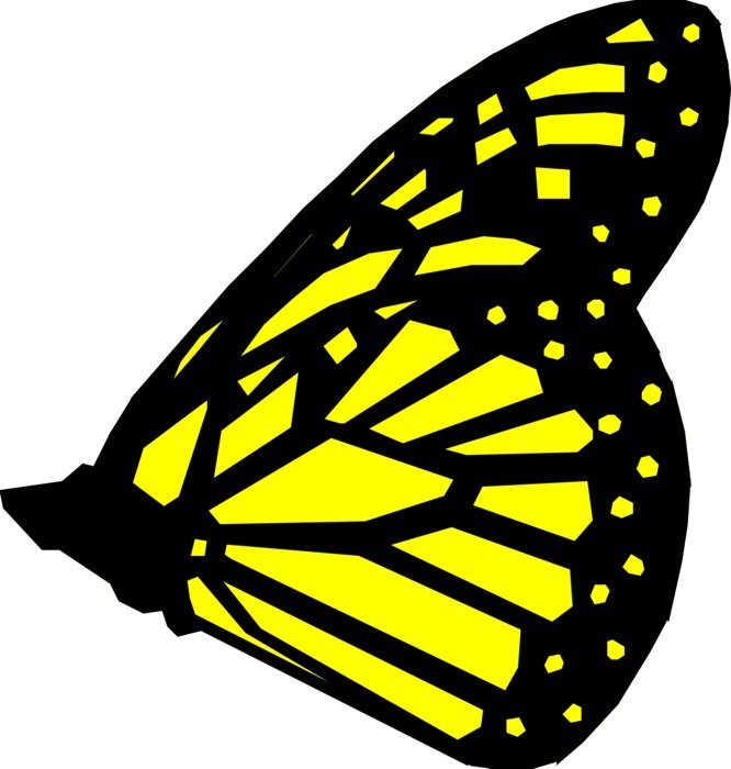 Yellow butterfly with black stripes free image download